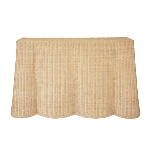 Egan 55 Natural Rattan Console Table by TOV Oc21039