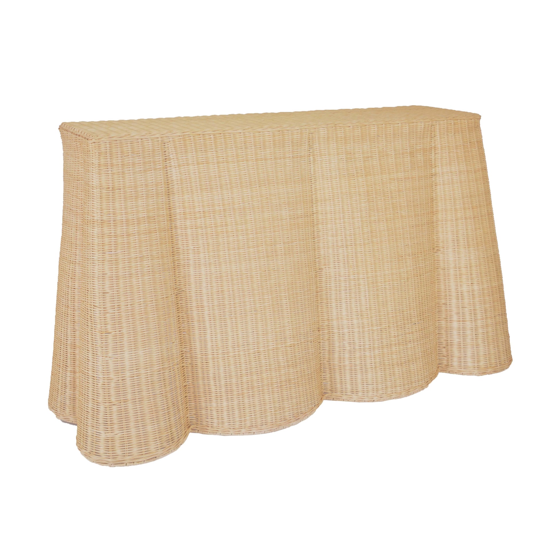 Egan 55" Natural Rattan Console Table Natural by Tov Furniture