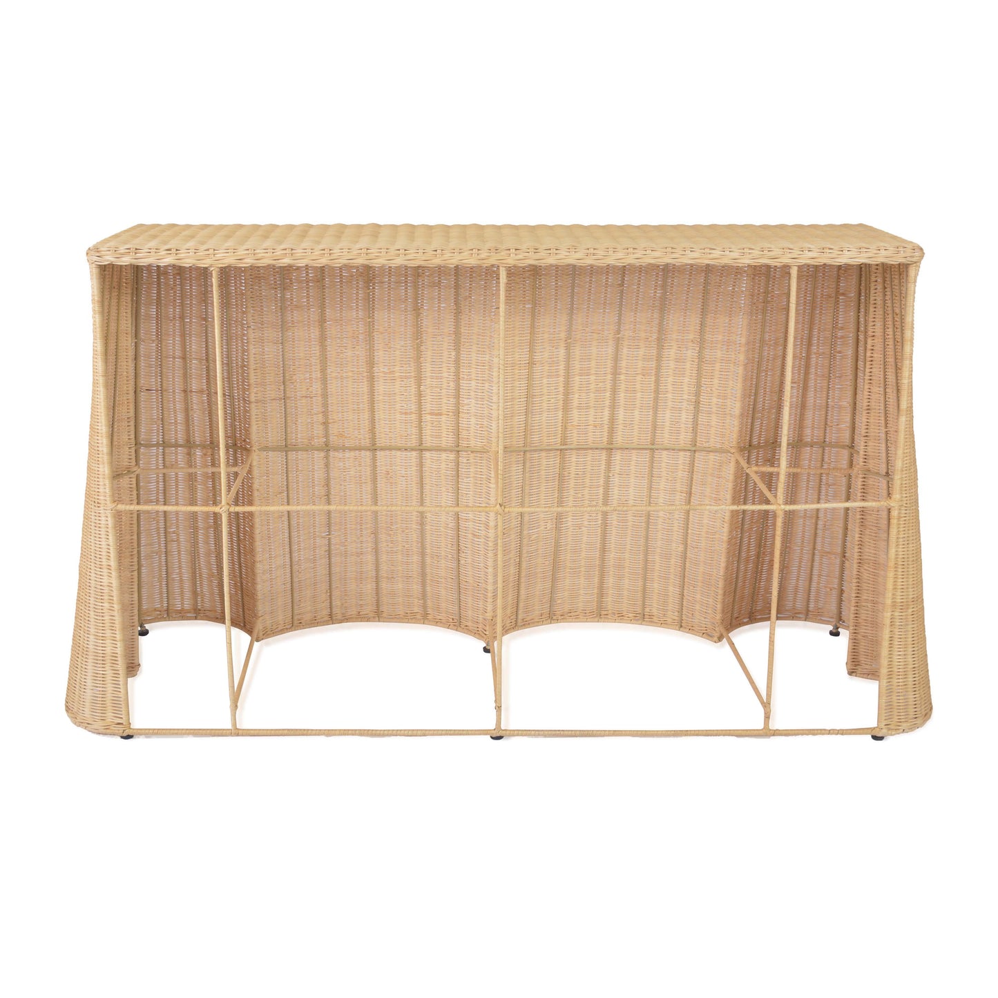 Egan 55" Natural Rattan Console Table Natural by Tov Furniture
