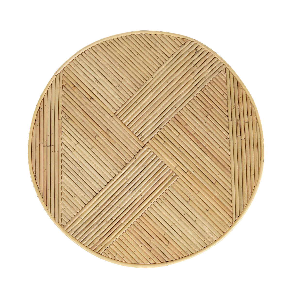 Matea Natural Rattan Cross Side Table by TOV Furniture – photo 5 of 8