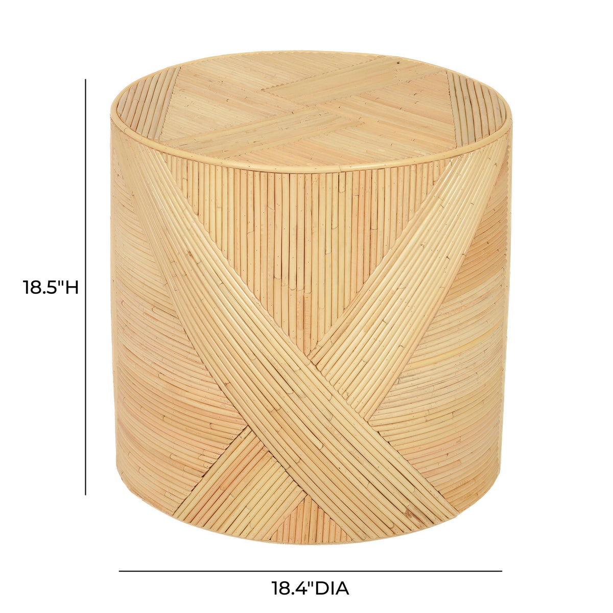 Matea Natural Rattan Cross Side Table by TOV Furniture – photo 8 of 8