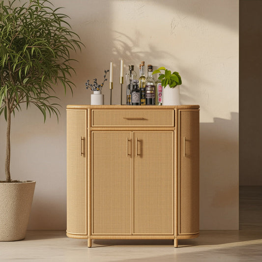 Tarot Natural Rattan Bar Cabinet by TOV Furniture – photo 11 of 12