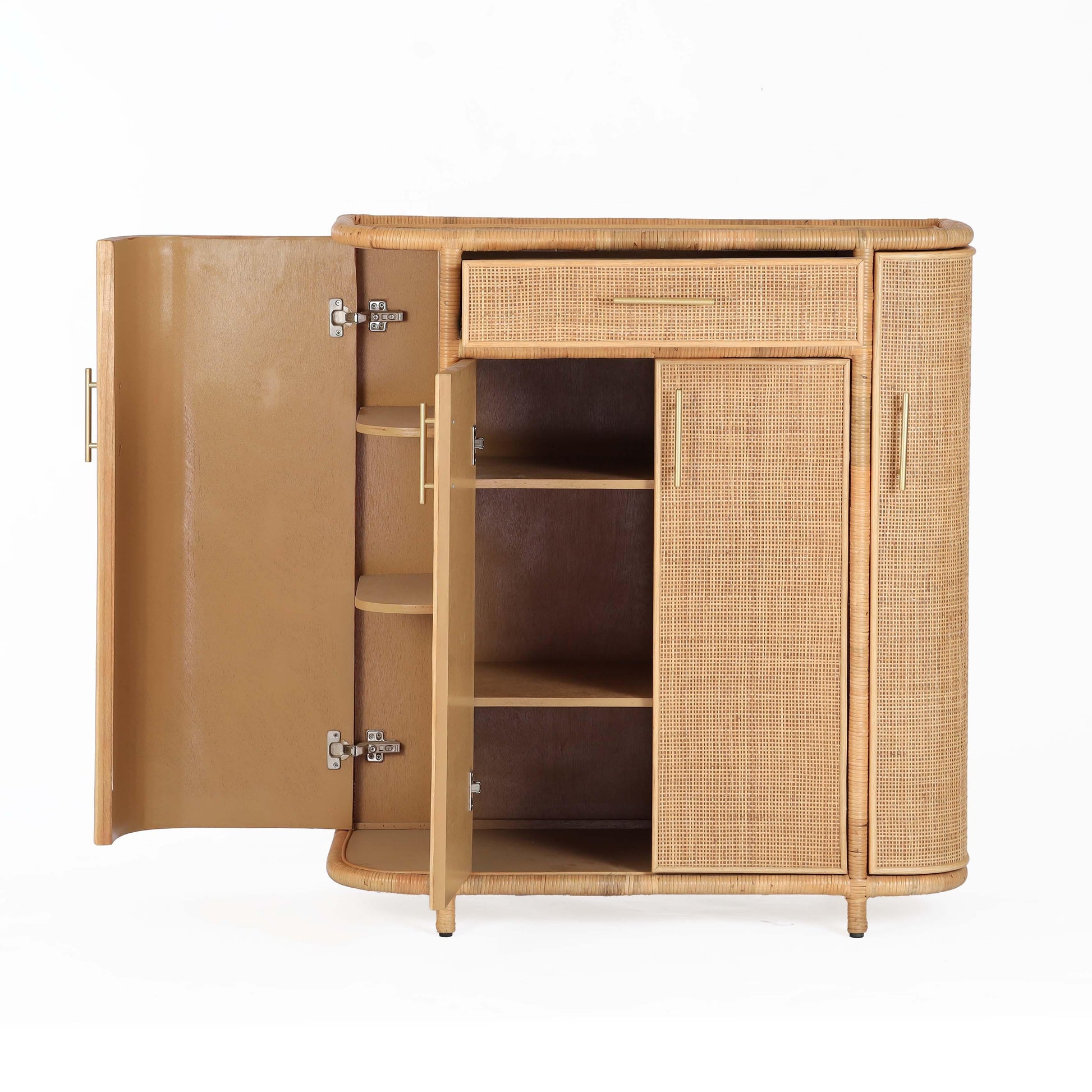 Tarot Natural Rattan Bar Cabinet Natural by Tov Furniture