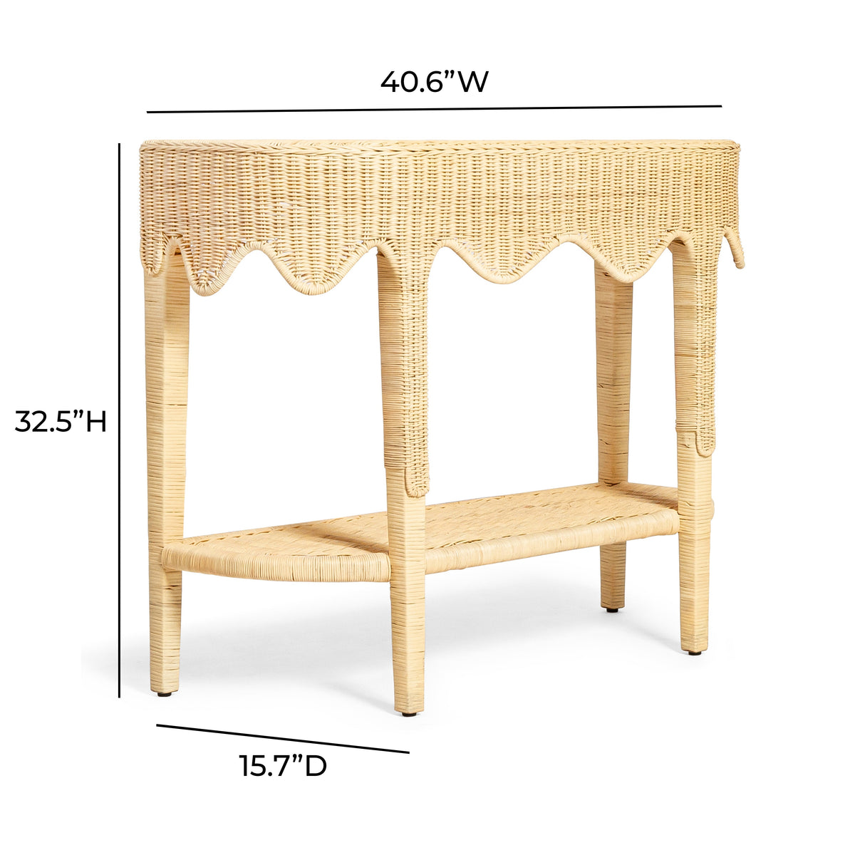 Sally 41" Natural Rattan Console Table by TOV Furniture – photo 7 of 7