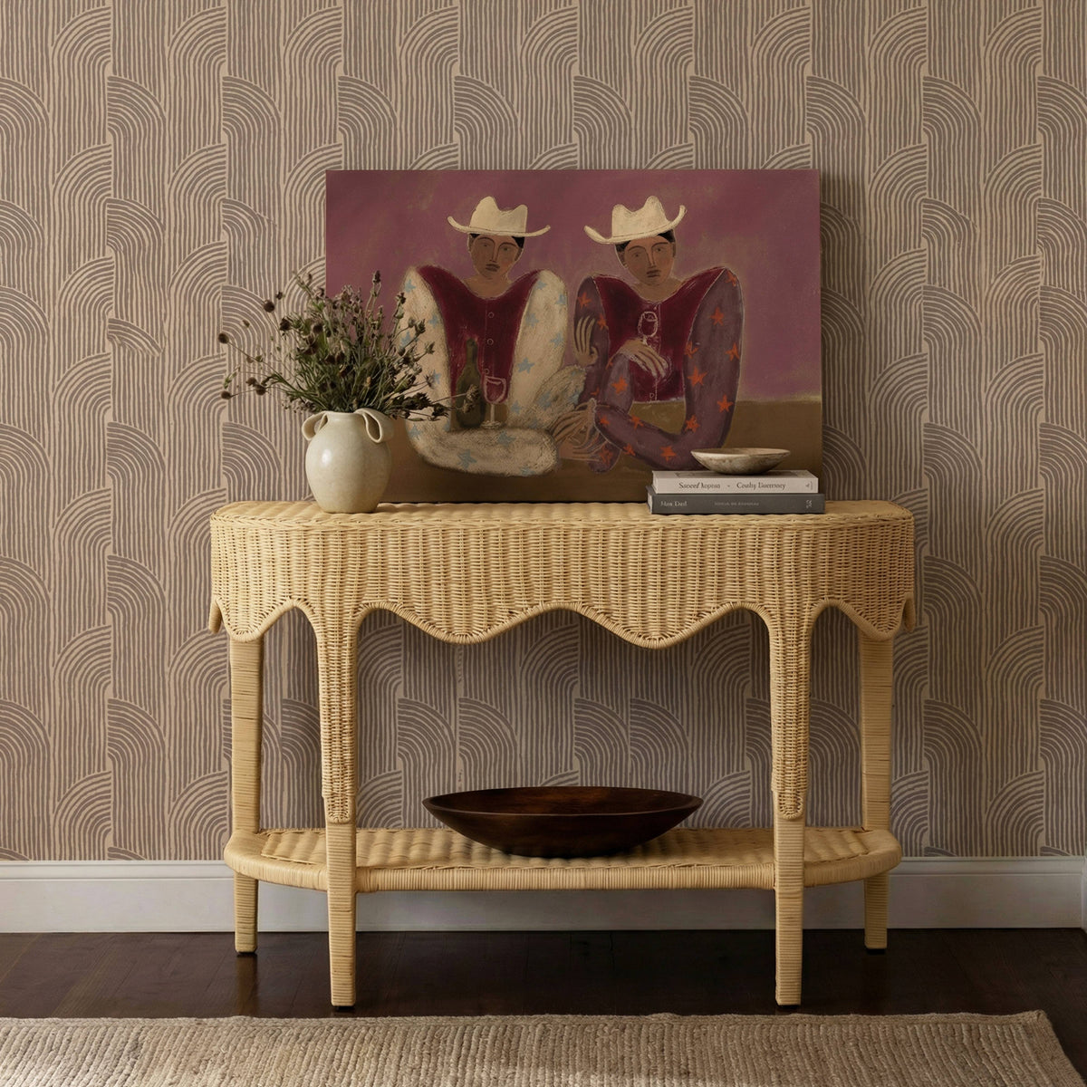Sally 41" Natural Rattan Console Table by TOV Furniture – photo 2 of 7