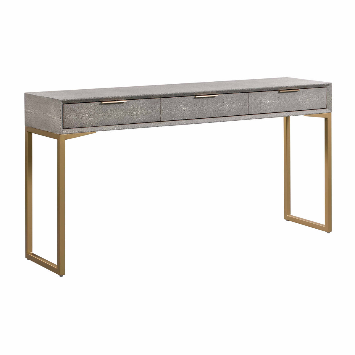 Pesce 59" Grey Shagreen Console Table by TOV Furniture – photo 3 of 7