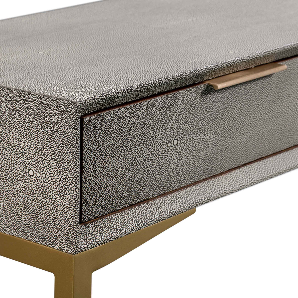 Pesce 59" Grey Shagreen Console Table by TOV Furniture – photo 6 of 7