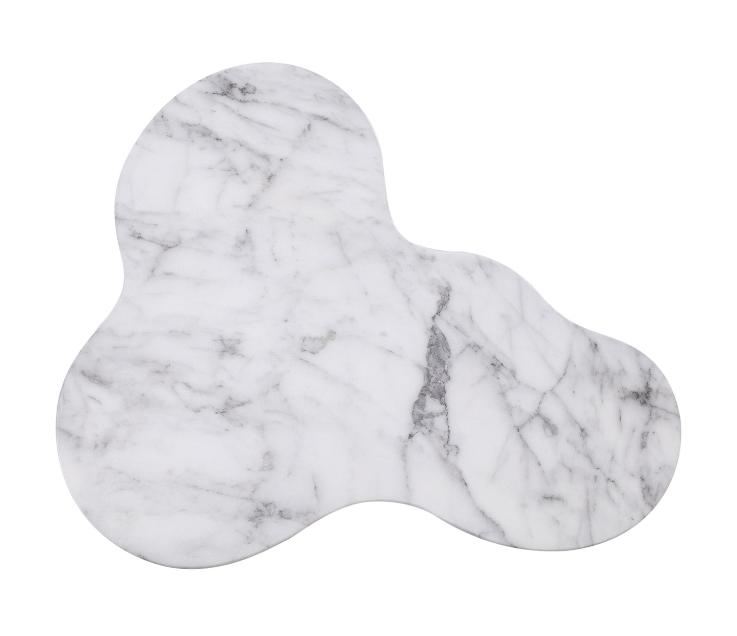 Slab Concrete Indoor/Outdoor Side Table (18"-22") White Marble Tall by Tov Furniture