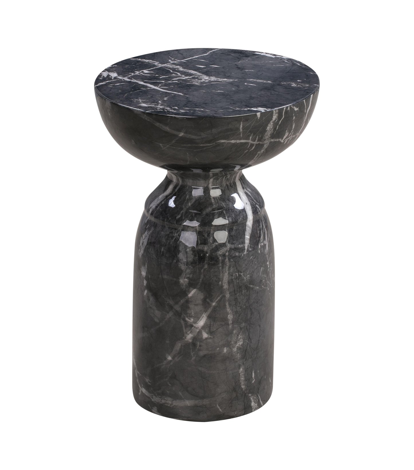 Rue Marble Indoor Outdoor Round Side Table by TOV Oc44040