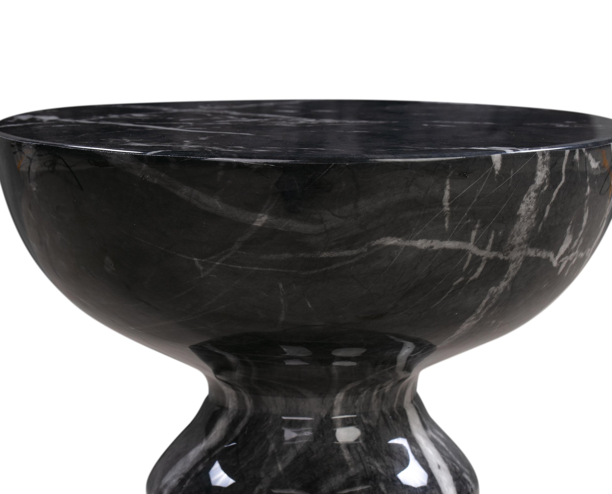 Rue Marble Indoor Outdoor Round Side Table by TOV Oc44040