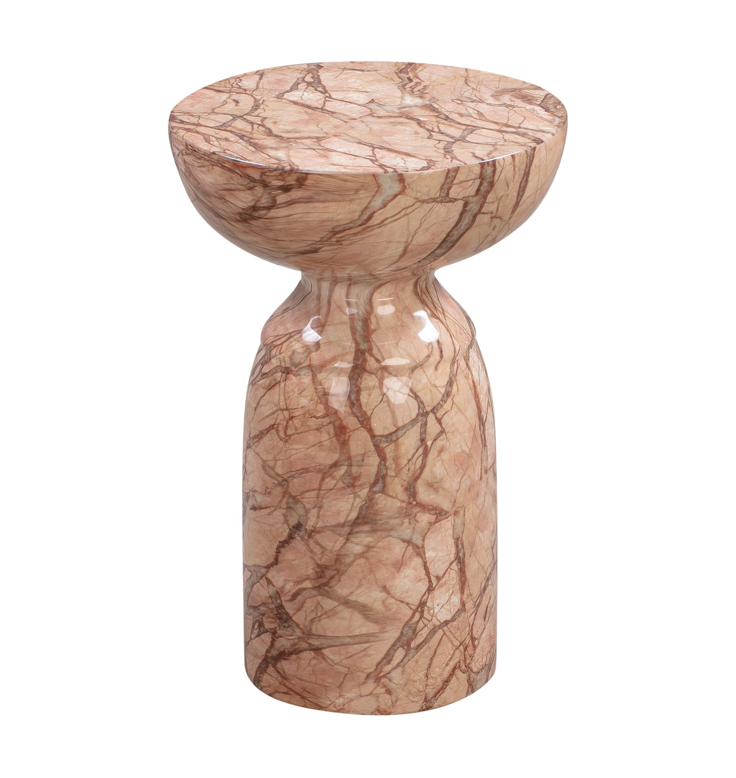 Rue Marble Indoor Outdoor Round Side Table by TOV Oc44041
