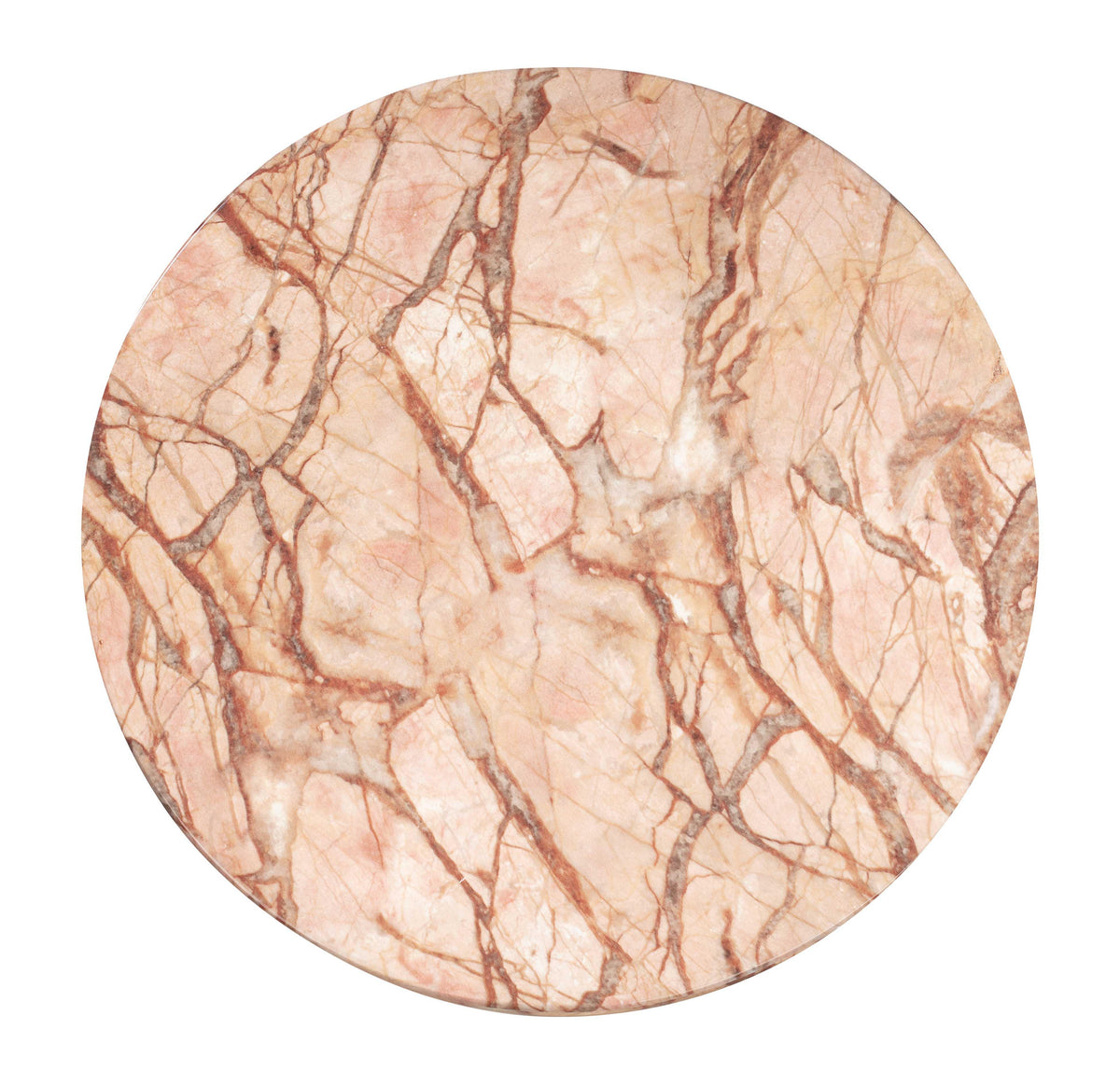 Rue Sunset Faux Marble Indoor / Outdoor Concrete Round Side Table by TOV Furniture – photo 4 of 6