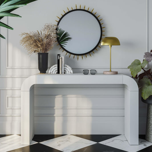 Hump White Console Table by TOV Furniture