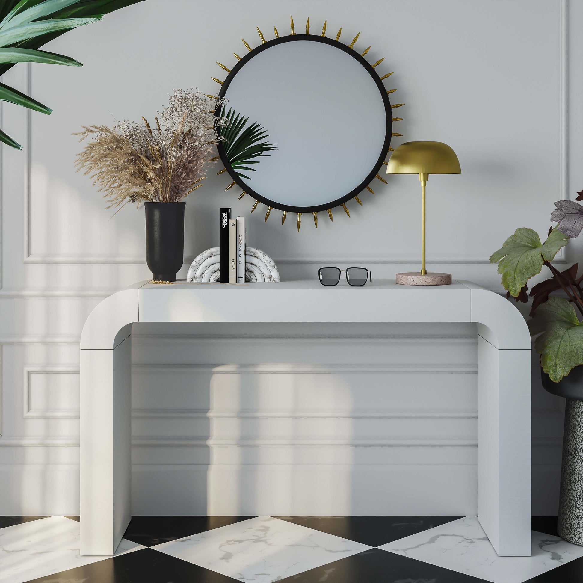 Hump 54" Arched Console Table White by Tov Furniture