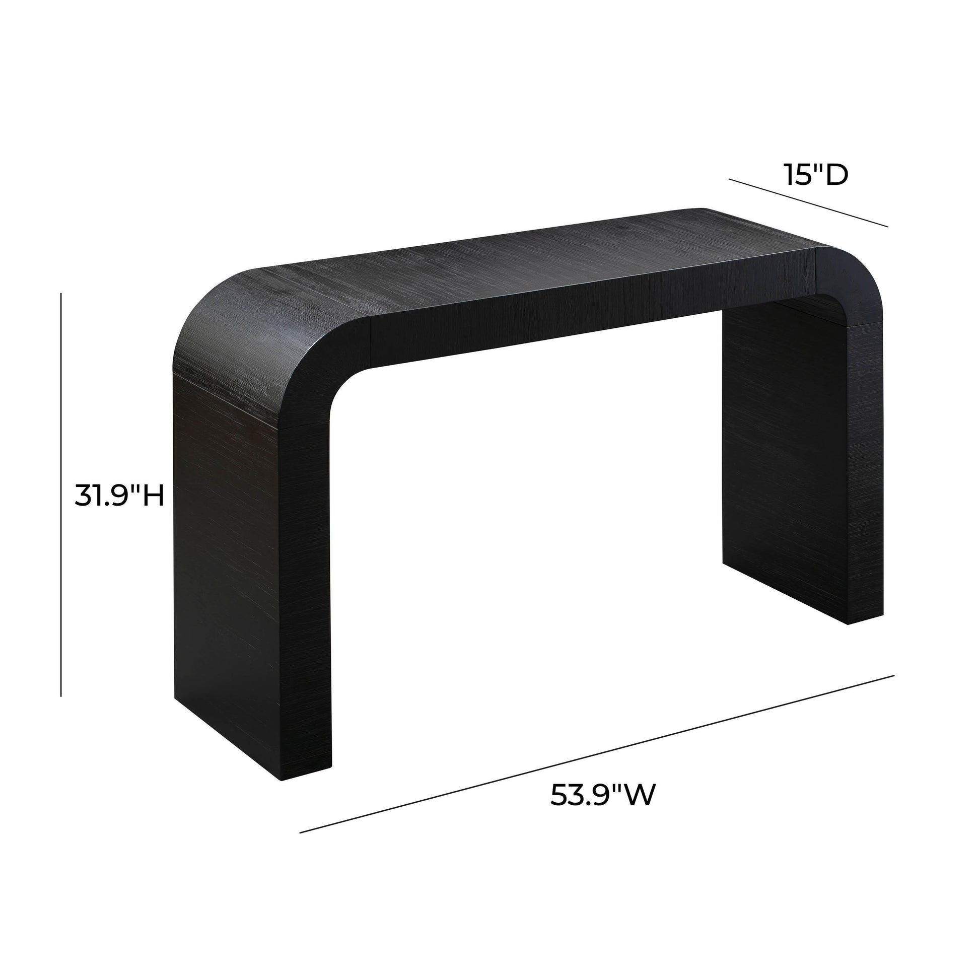 Hump 54" Arched Console Table Black by Tov Furniture