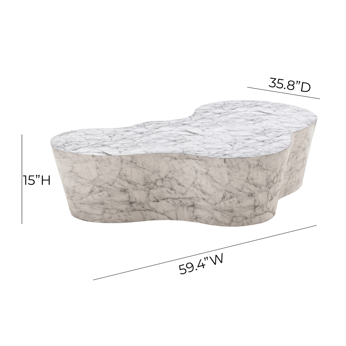 Slab Marble Coffee Table by TOV Furniture – photo 7 of 7