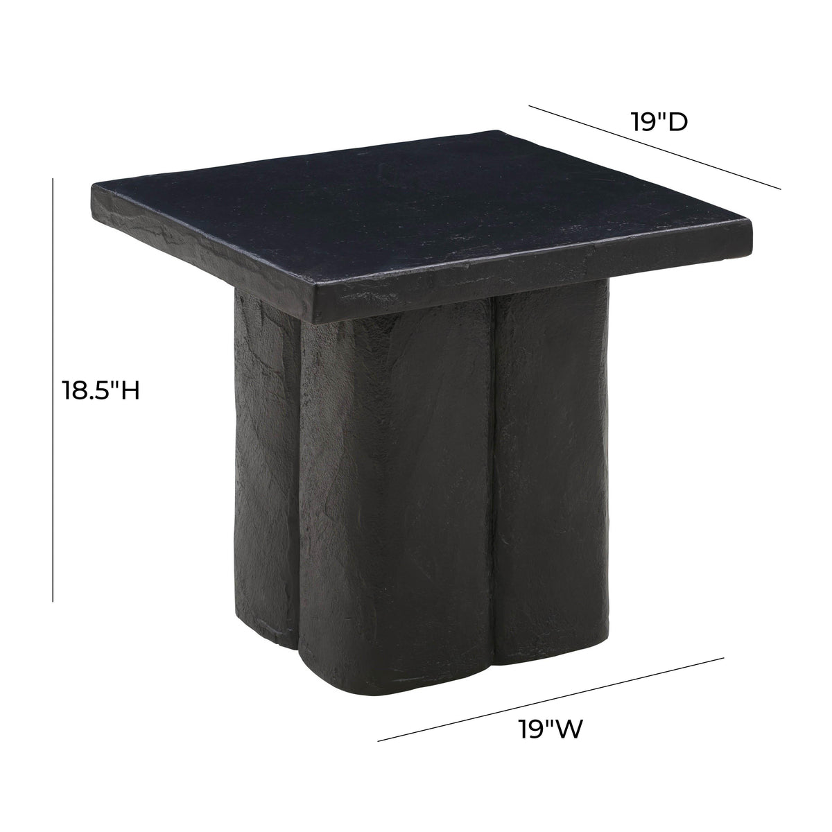 Kayla Black Concrete Side Table by TOV Furniture – photo 6 of 6