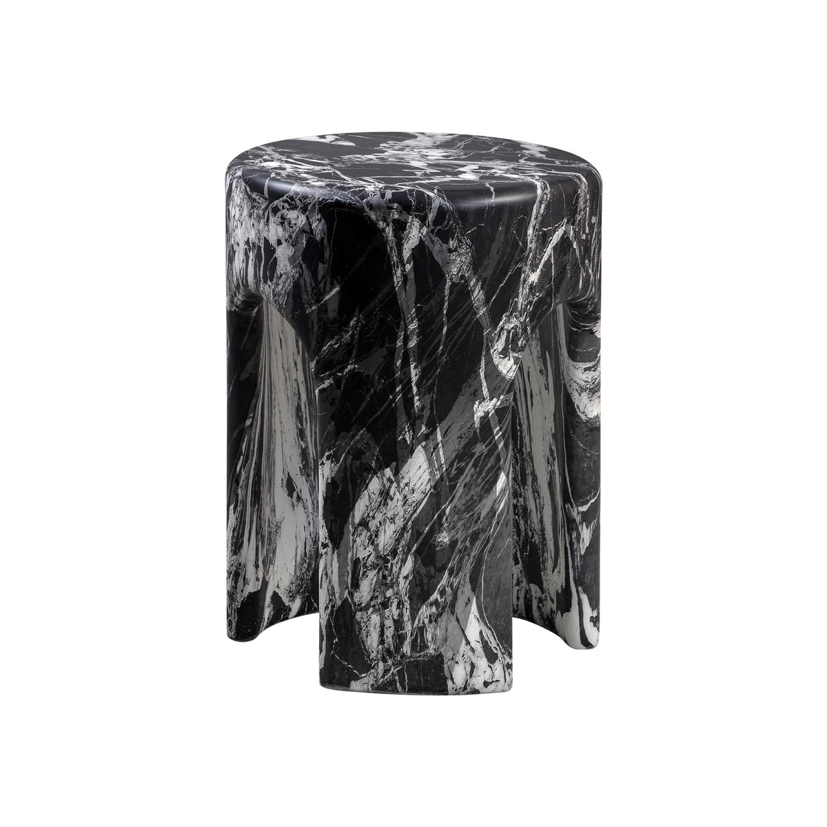 Marisol Black Faux Marble Side Table by TOV Furniture – photo 3 of 8