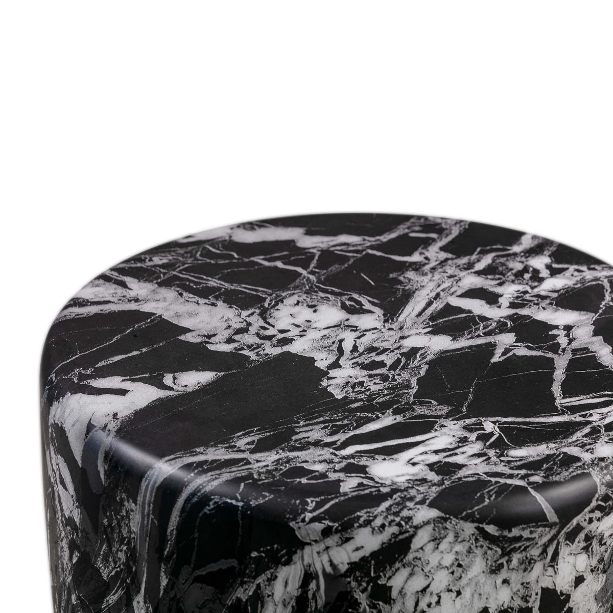 Marisol Black Faux Marble Side Table by TOV Furniture – photo 5 of 8