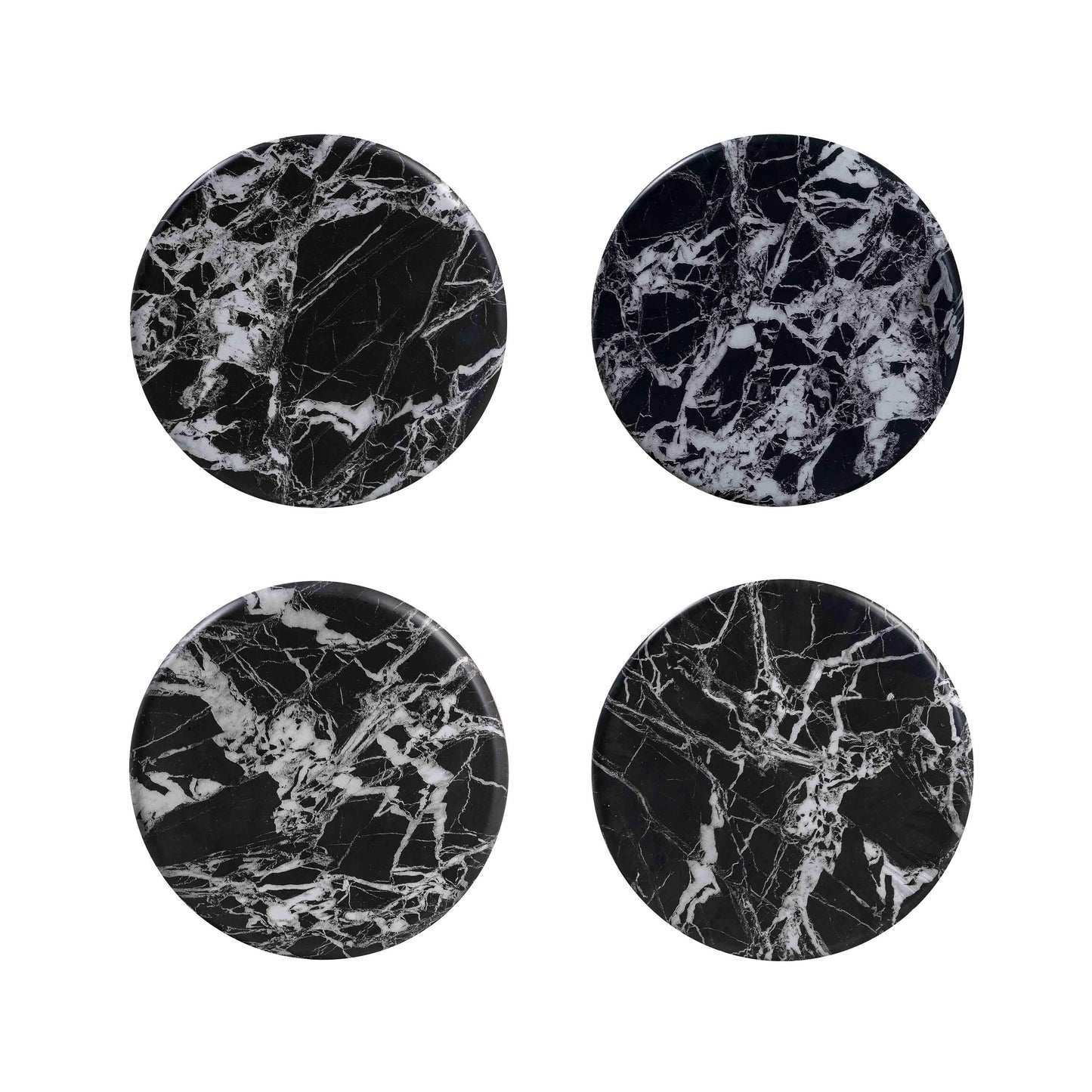 Marisol Black Faux Marble Side Table Black Marble by Tov Furniture