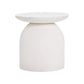 Aloe White Concrete Side Table by TOV