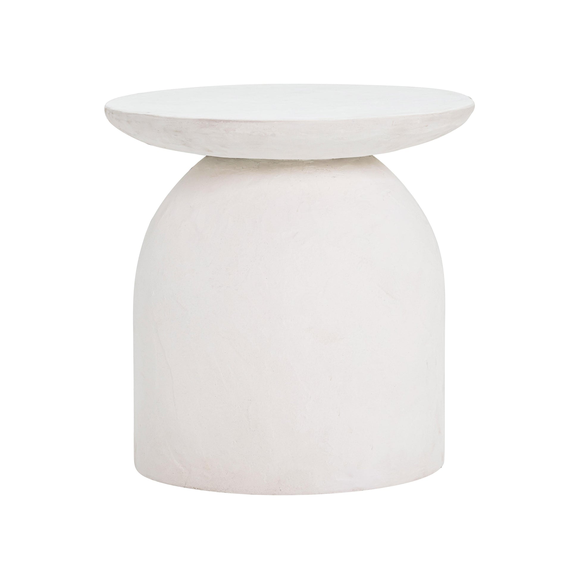 Aloe White Indoor Outdoor Concrete Side Table by TOV Oc44184