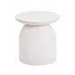 Aloe White Concrete Side Table by TOV