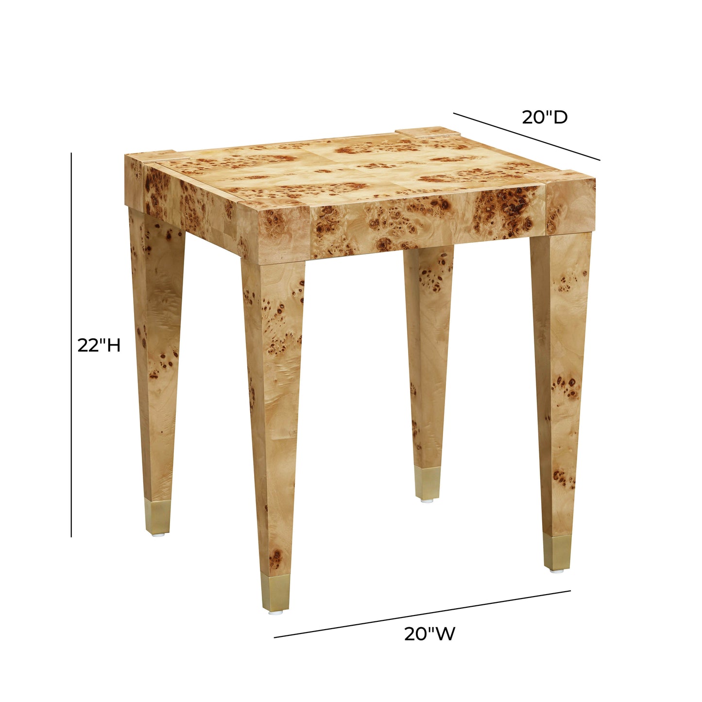 Brandyss Burl End Table Natural by Tov Furniture