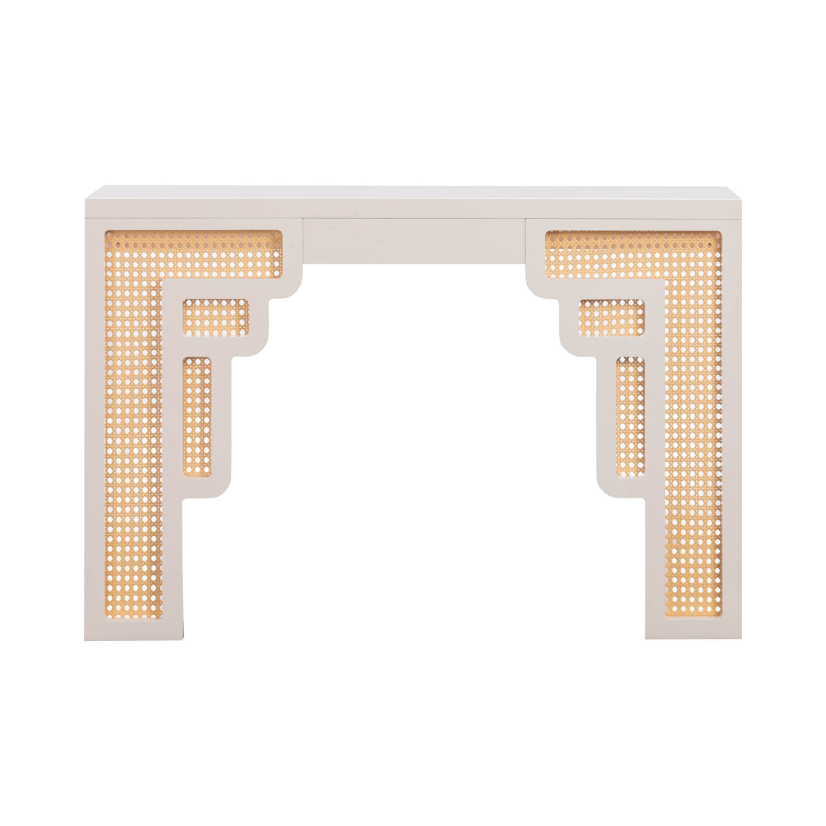 Suzie Cream & Rattan Console Table by TOV Furniture – photo 3 of 6