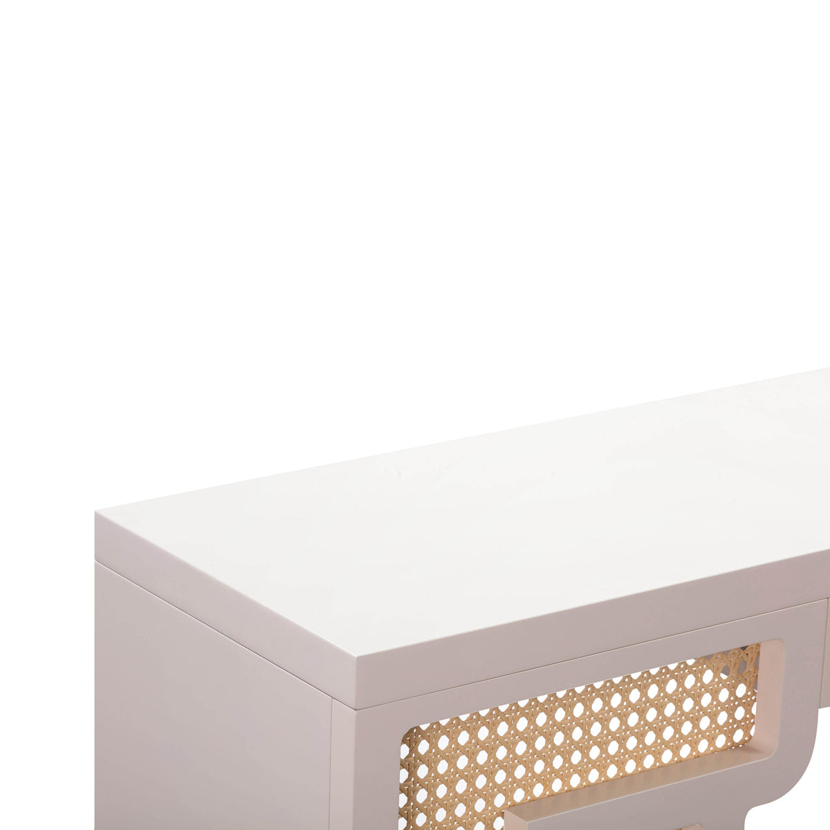 Suzie Cream & Rattan Console Table by TOV Furniture – photo 4 of 6