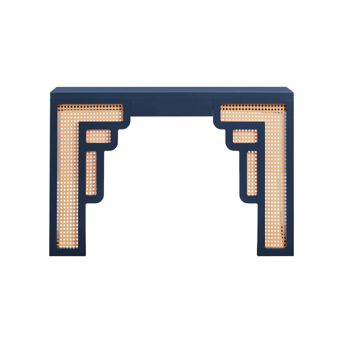 Suzie Navy & Rattan Console Table by TOV Furniture – photo 3 of 6