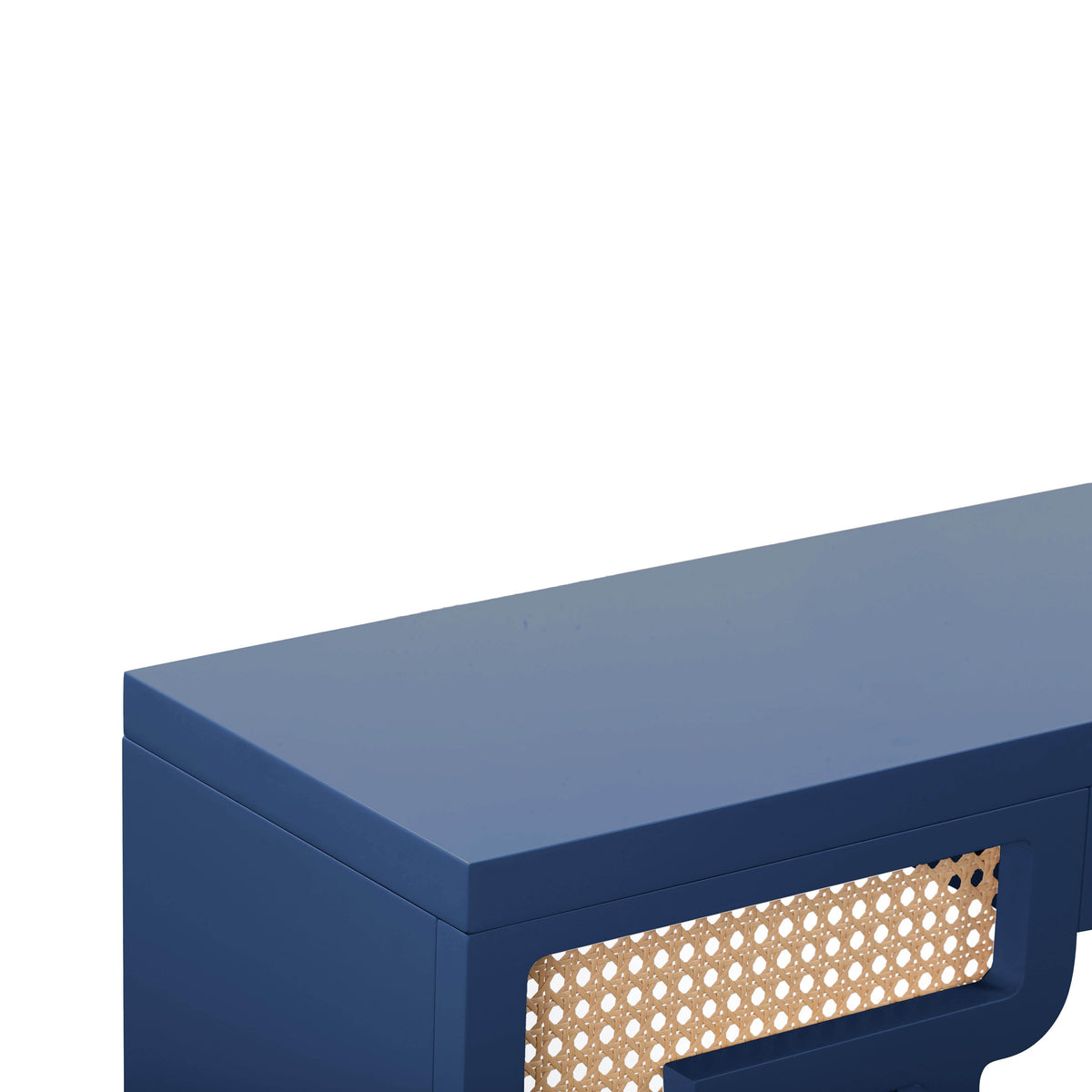 Suzie Navy & Rattan Console Table by TOV Furniture – photo 5 of 6