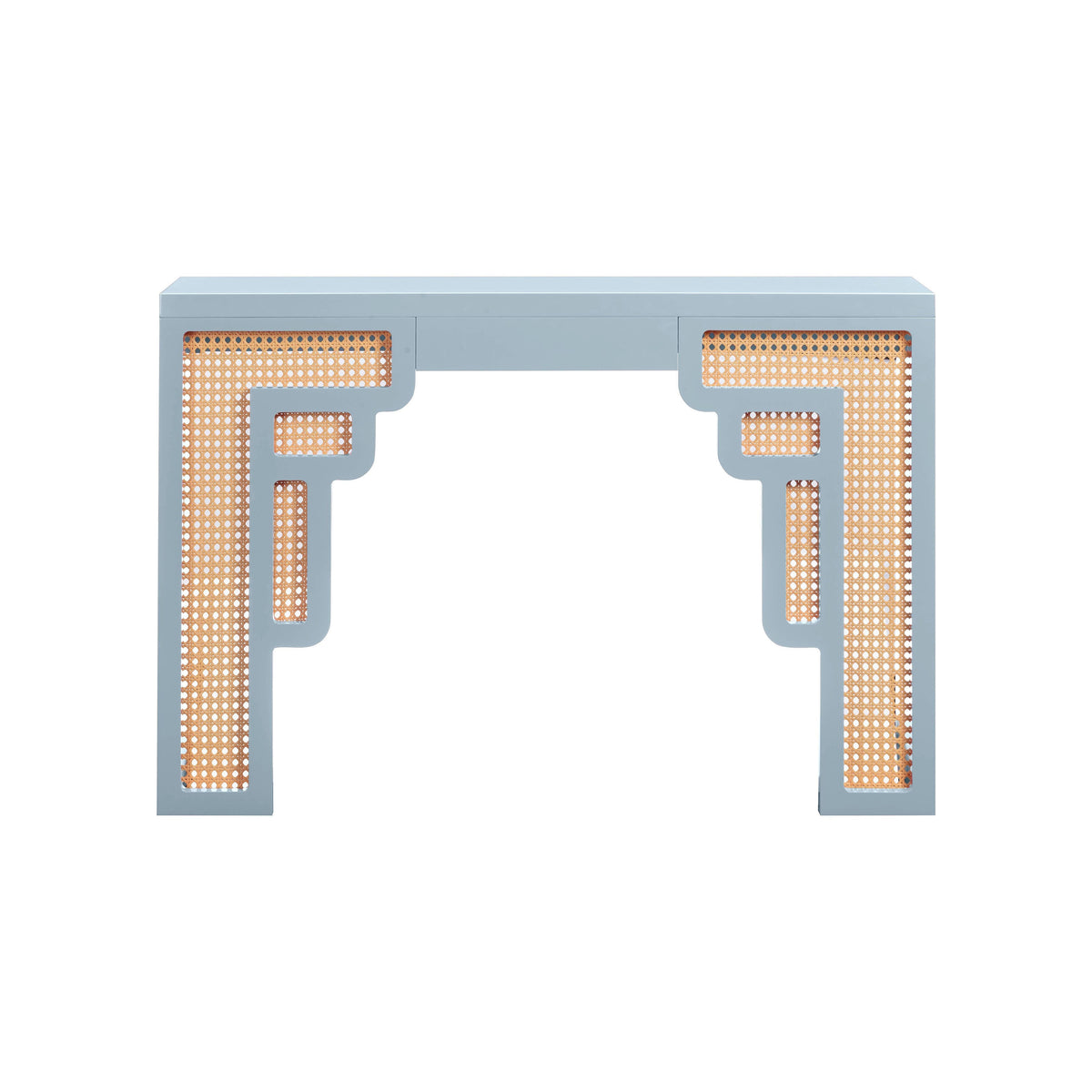 Suzie Pastel Blue & Rattan Console Table by TOV Furniture – photo 3 of 6