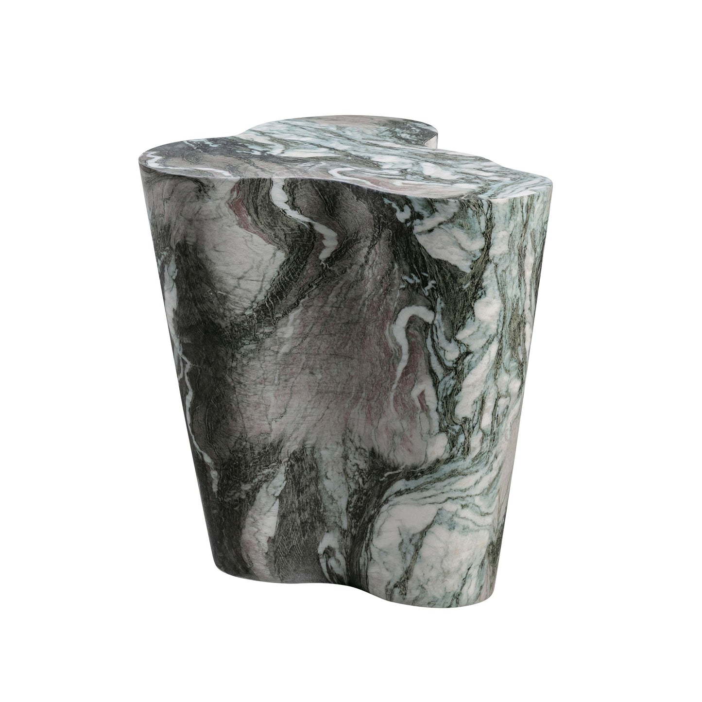 Slab Concrete Indoor/Outdoor Side Table (18"-22") Grey Marble Tall by Tov Furniture