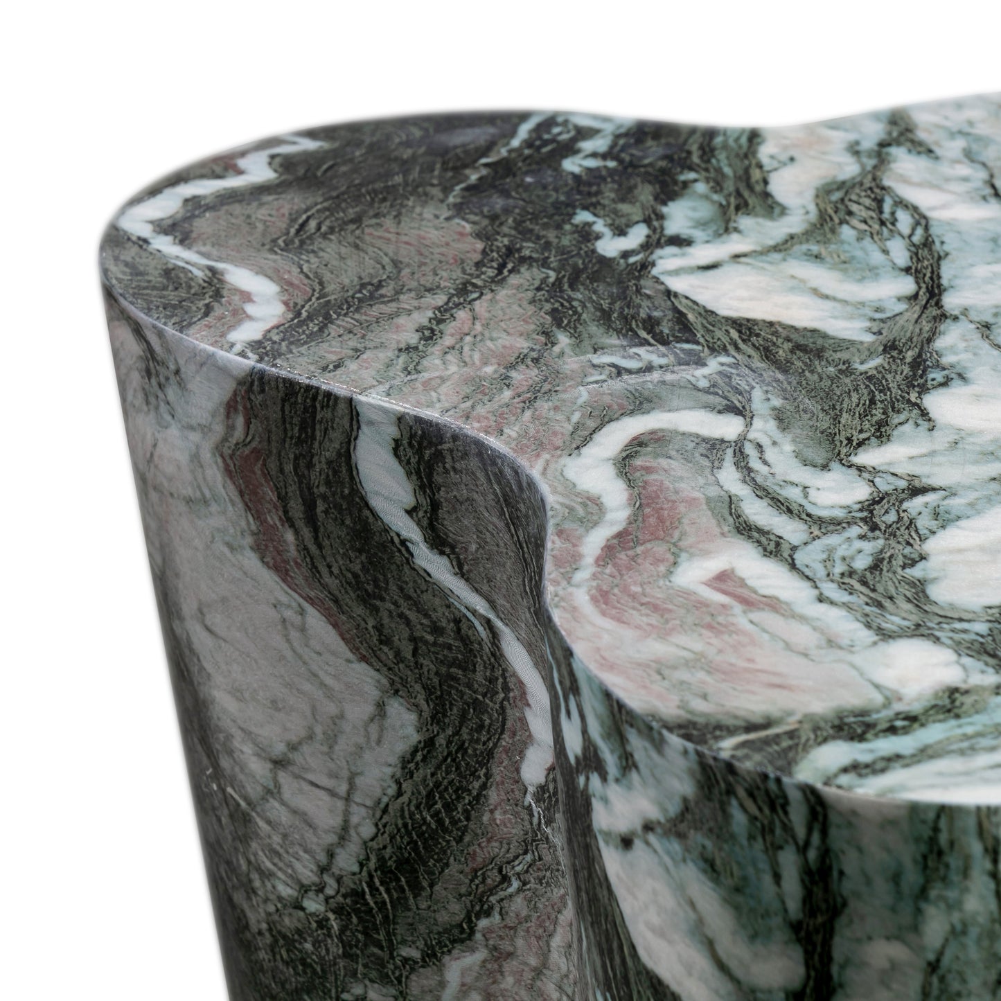 Slab Concrete Indoor/Outdoor Side Table (18"-22") Grey Marble Tall by Tov Furniture