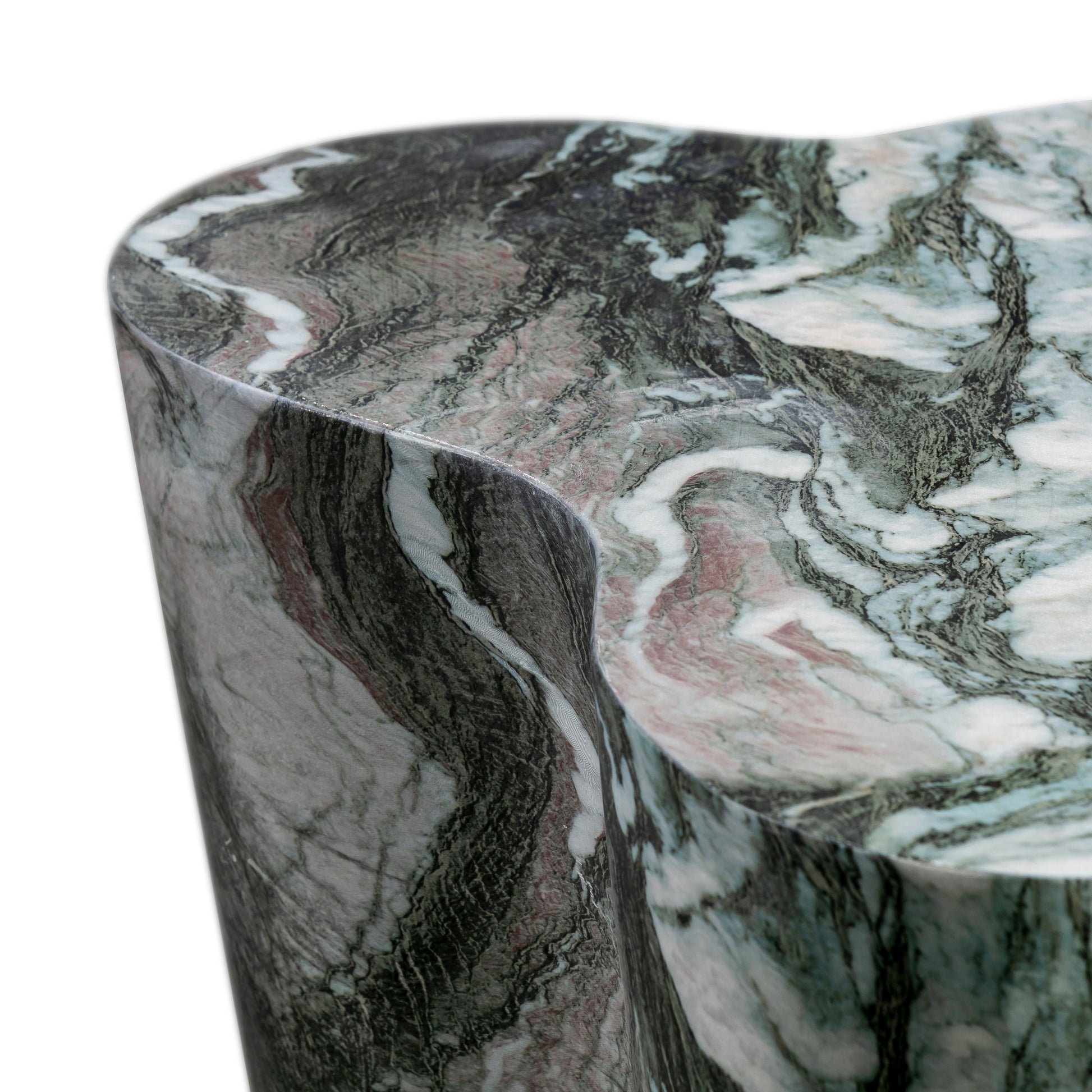Slab Concrete Indoor/Outdoor Side Table (18"-22") Grey Marble Tall by Tov Furniture