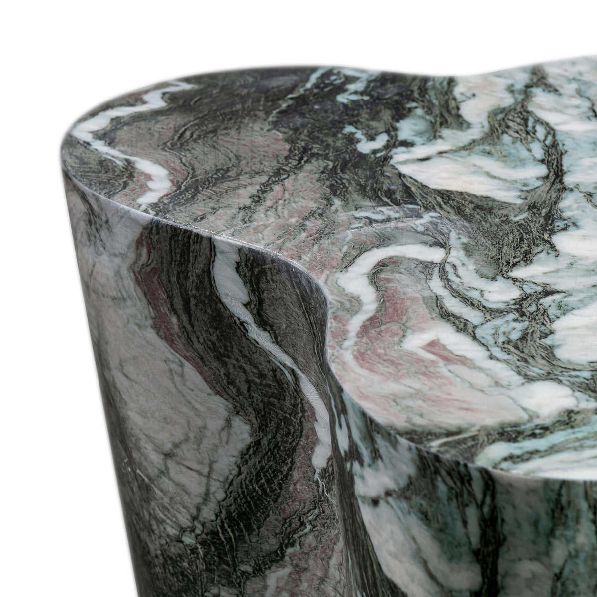Slab Grey/Blush Faux Marble Short Side Table by TOV Furniture – photo 5 of 6