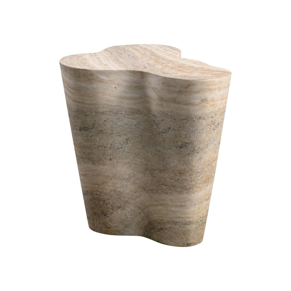 Slab Faux Travertine Tall Side Table by TOV Furniture – photo 1 of 8