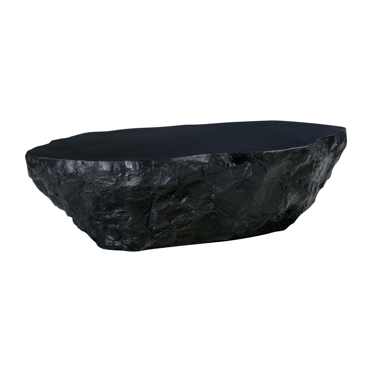 Crag Black Concrete Coffee Table by TOV Furniture – photo 1 of 8