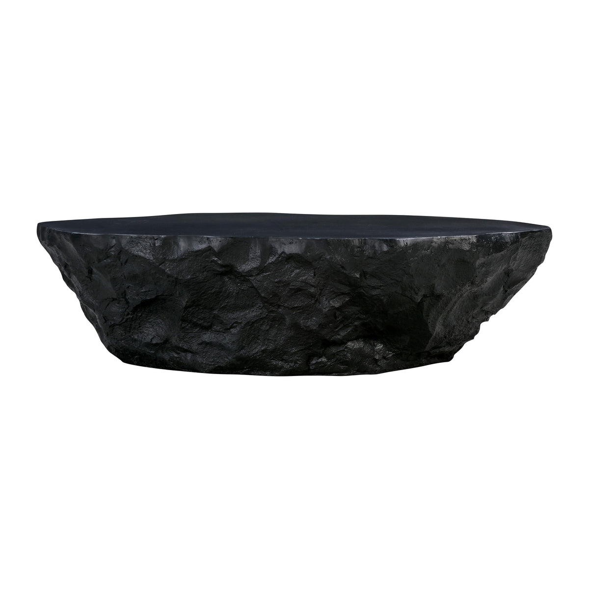Crag Black Concrete Coffee Table by TOV Furniture – photo 3 of 8