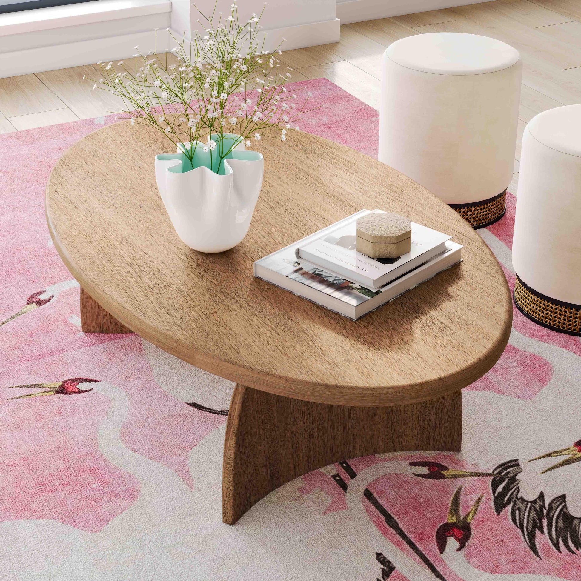 Sofia Cognac Wooden Coffee Table by TOV