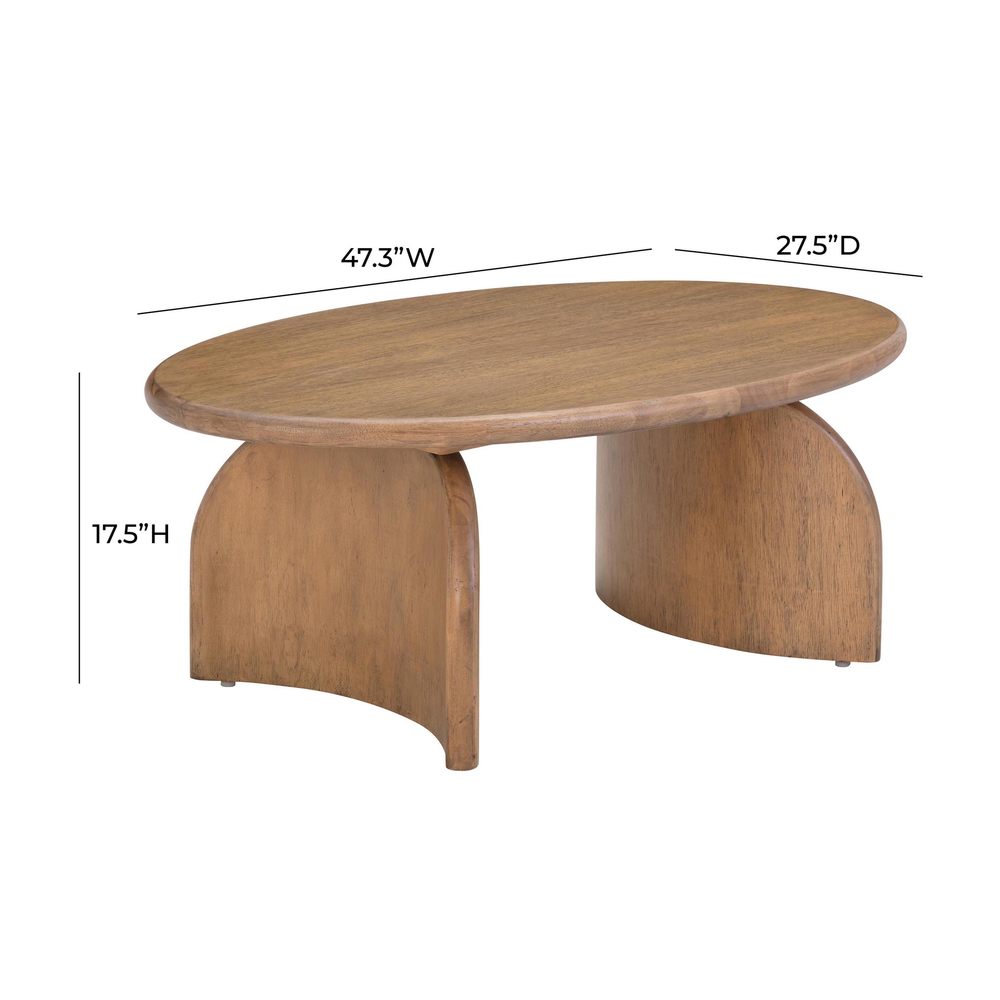 Sofia Cognac Wooden Coffee Table by TOV