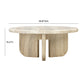 Patrizia 36 Faux Travertine Concrete Indoor Outdoor Round Coffee Table by TOV Oc54246
