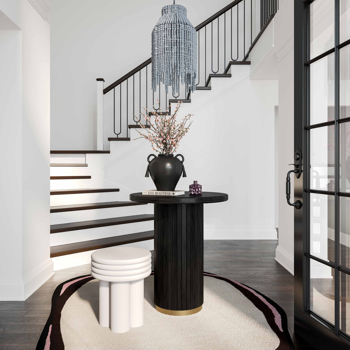 Chelsea Black Oak Entry Table by TOV Furniture – photo 2 of 7