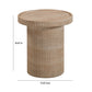 Darcy Faux Travertine Concrete Side Table by TOV