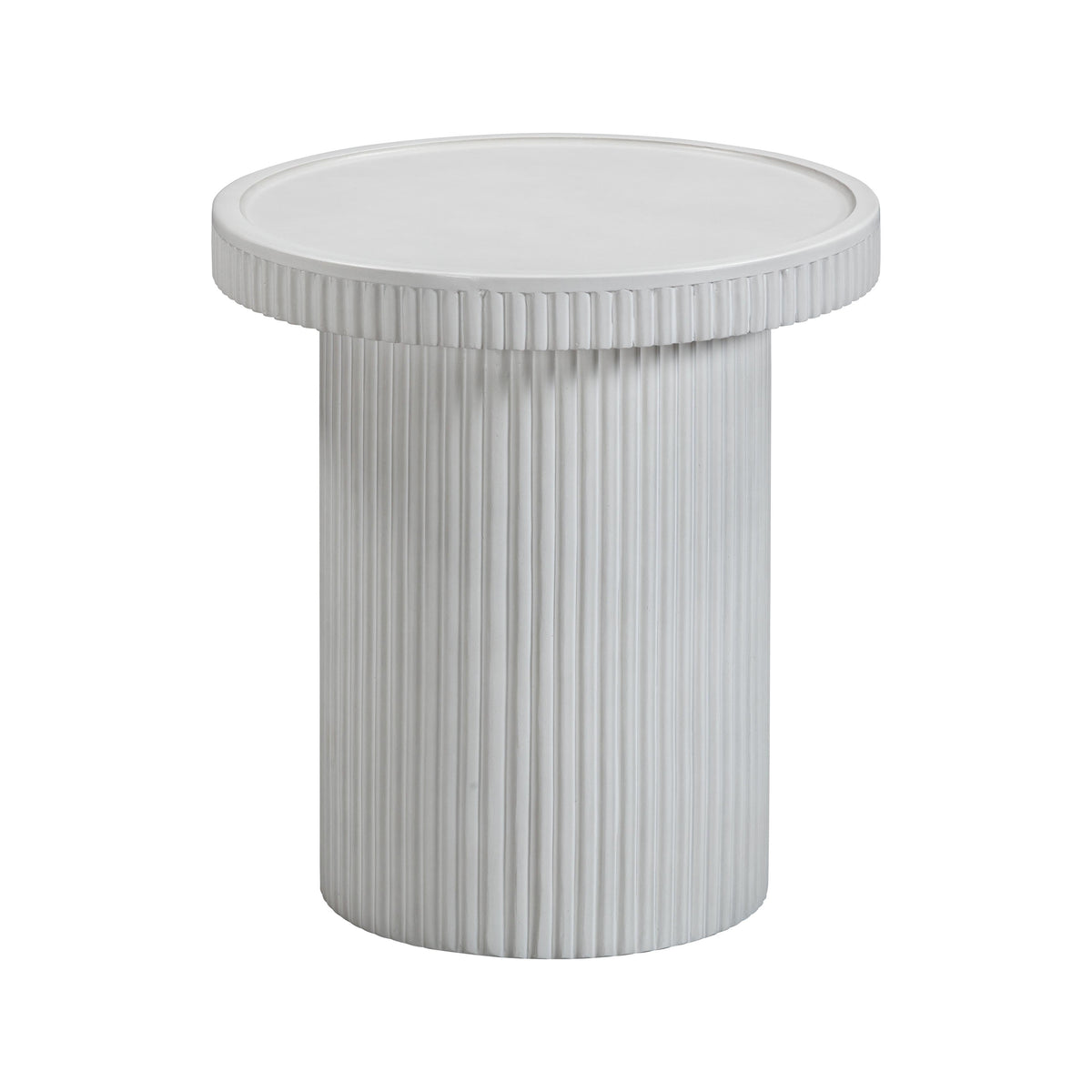 Darcy White Concrete Indoor / Outdoor Side Table by TOV Furniture – photo 1 of 8