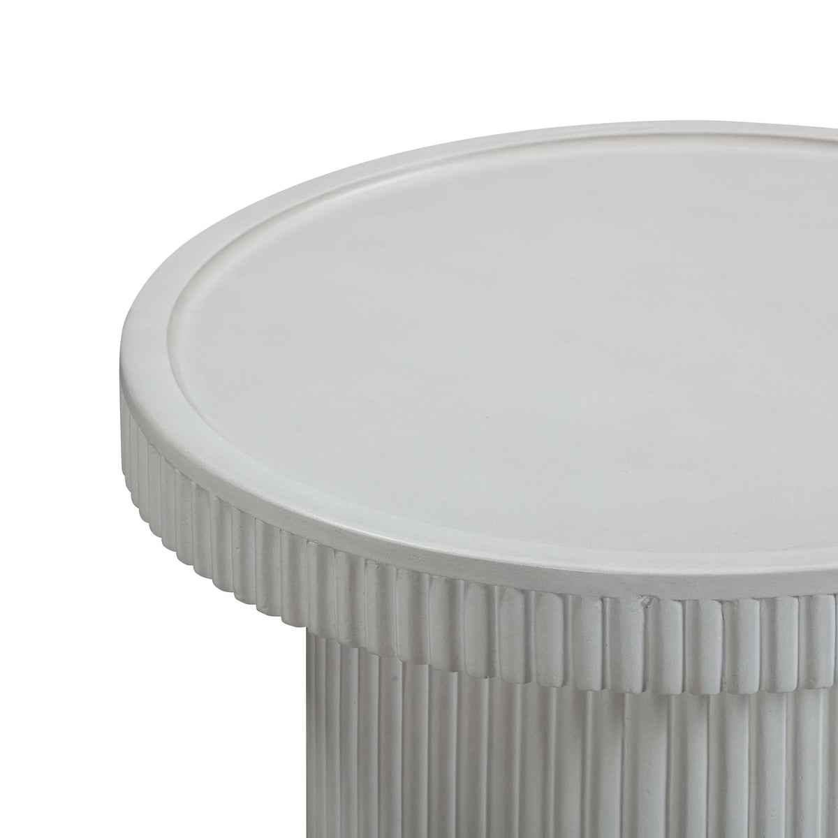 Darcy White Concrete Indoor / Outdoor Side Table by TOV Furniture – photo 4 of 8