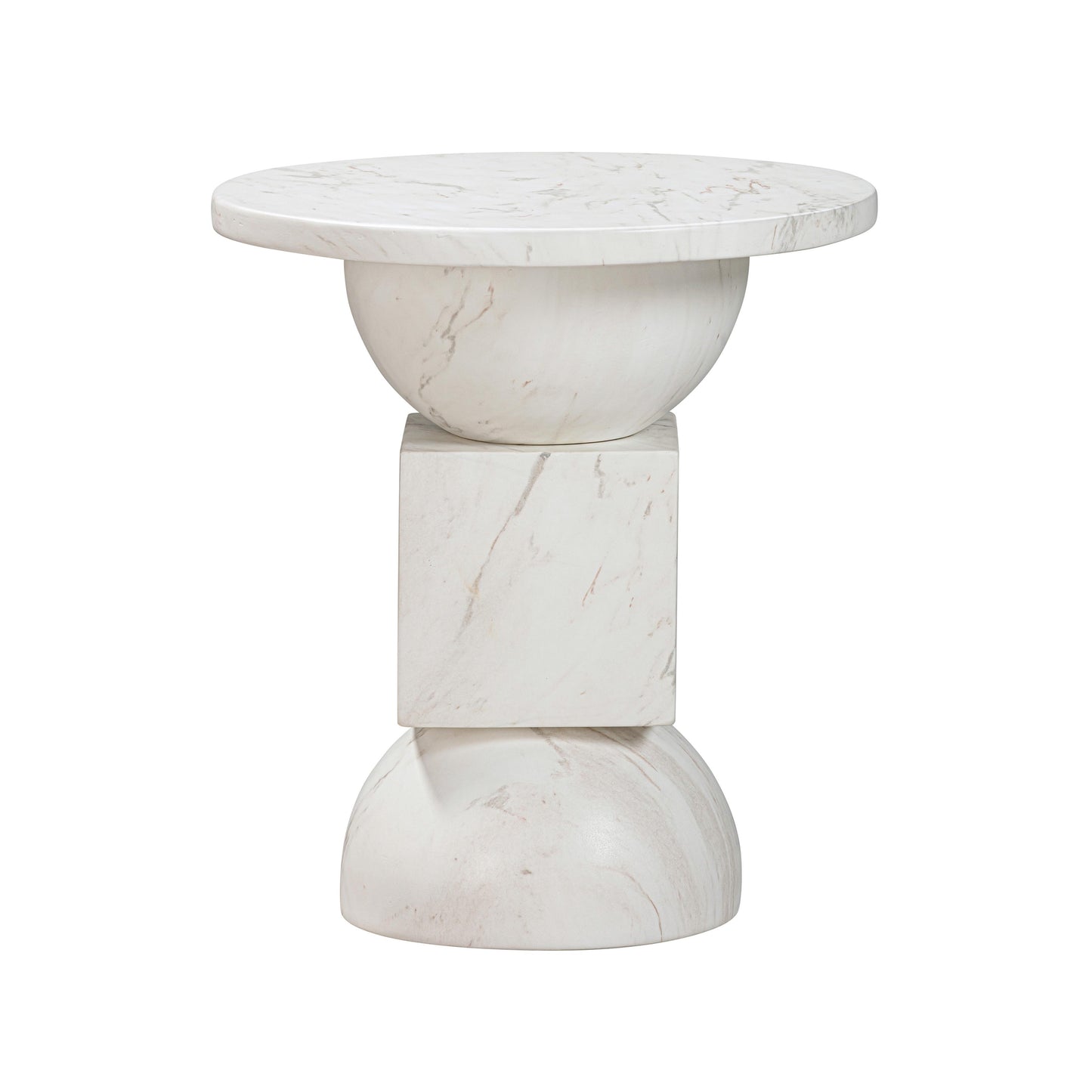 Chip Marble Print Side Table by TOV