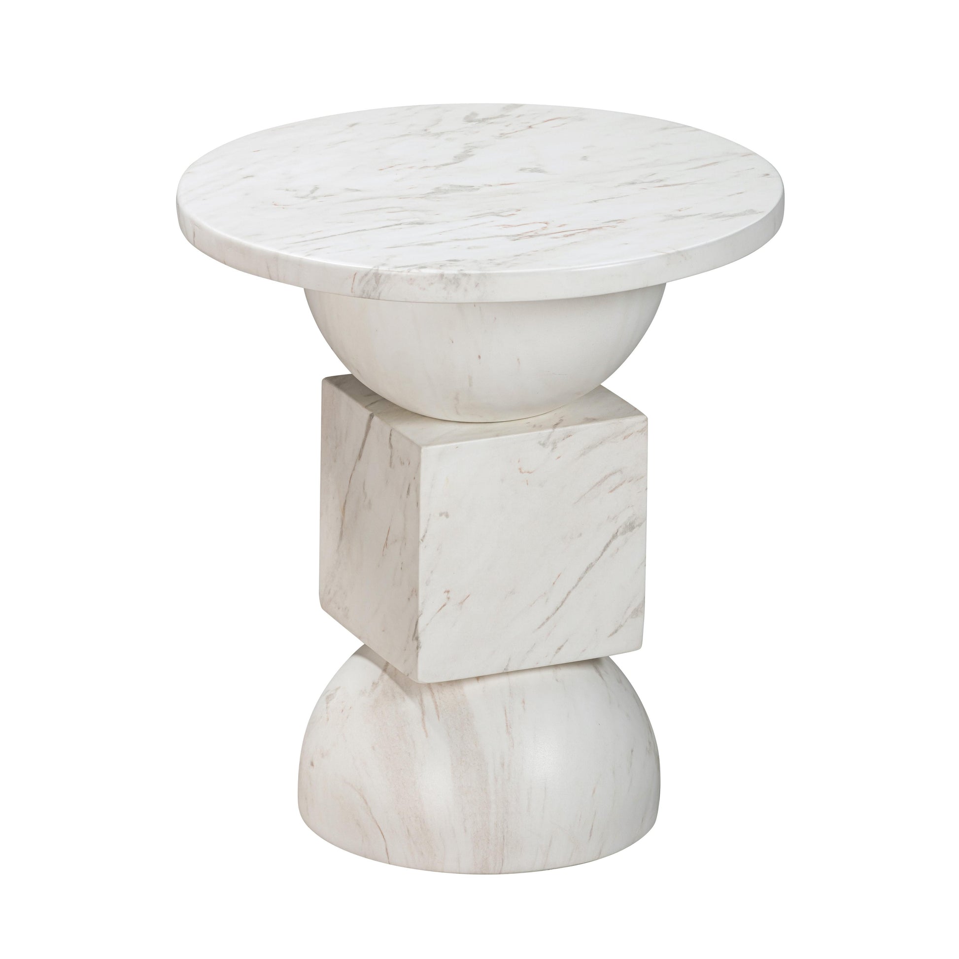 Chip Marble Print Side Table by TOV