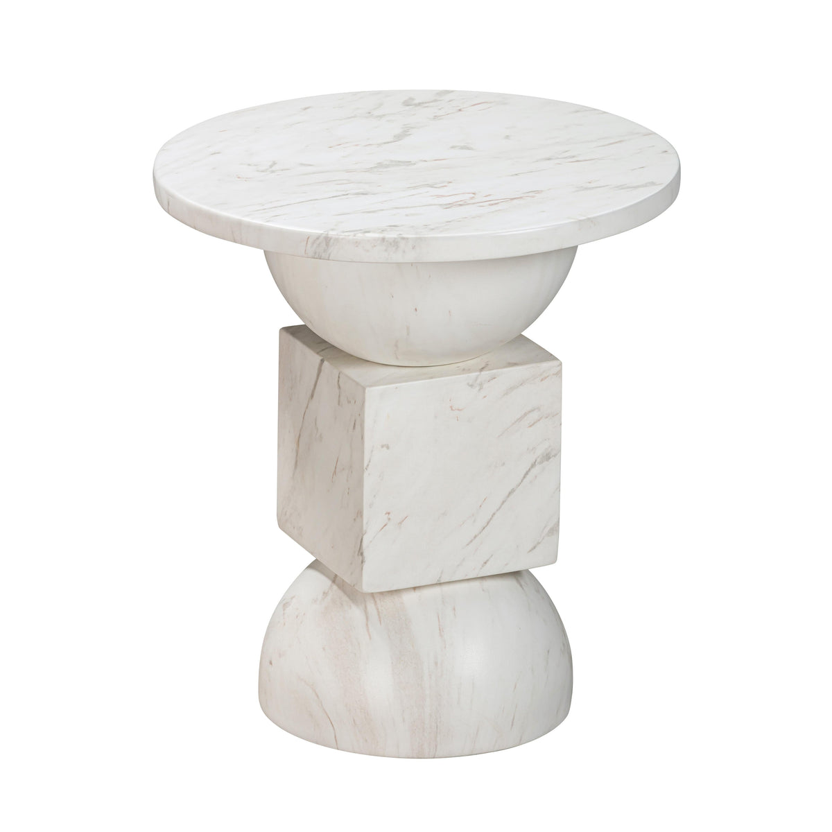 Chip Faux Marble Indoor/Outdoor Side Table by TOV Furniture – photo 3 of 6